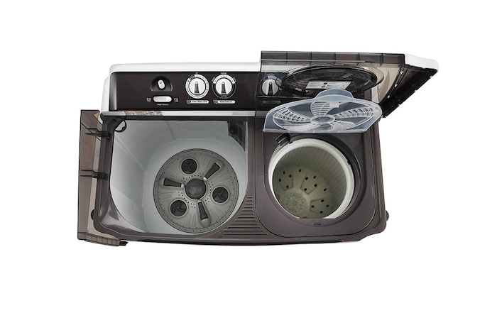 LG 9.5Kg Semi Automatic Washing Machine, Roller Jet Pulsator + Soak, Dark Grey, 5 Star, P955ASGAZ