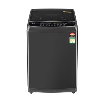 Front view of LG 7Kg Top Load Washing Machine, Smart Inverter, Auto Tub Clean, Middle Black, 5 Star T70AJMB1Z