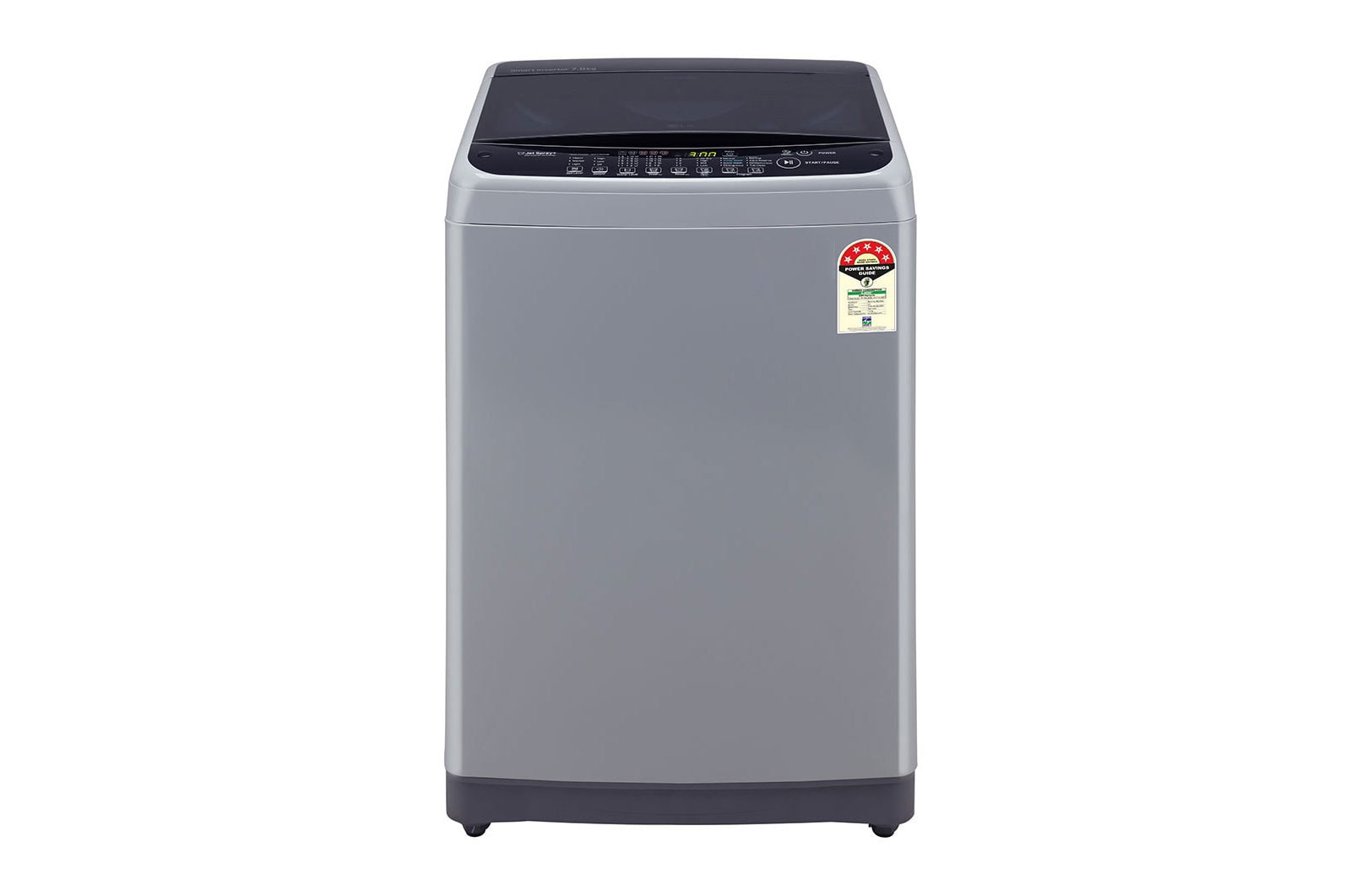 LG 7Kg Top Load Washing Machine, Smart Inverter Motor, Middle Free Silver, T70SJSF2ZA