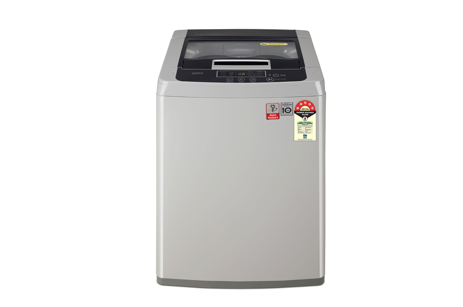 LG T70SKSF1Z top loading washing machine front view