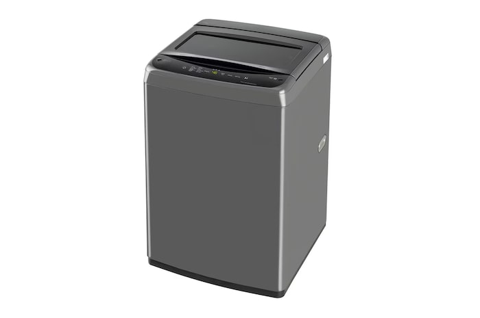 Right side view of LG T70VBMB1Z 7 kg Top Load Washing Machine with Smart Inverter Motor in Middle Black
