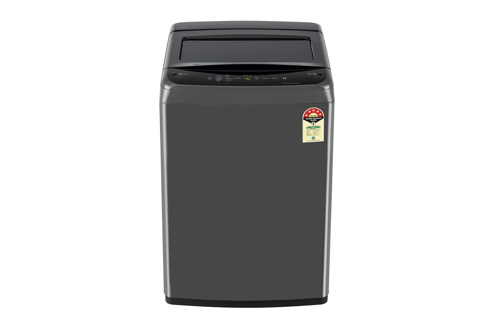 LG t70vbmb1z top loading washing machine front view