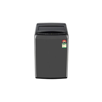Front view of LG 9Kg Top Load Washing Machine, Smart Inverter Motor, In-Built Heater, Middle Black T90VBMB1S