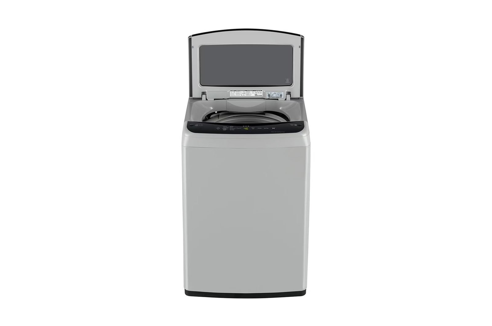 LG 7Kg Top Load Washing Machine, Smart Inverter Motor, Middle Free Silver, 5 Star, T70VBSF1Z, Door Open