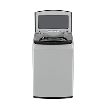 LG 7Kg Top Load Washing Machine, Smart Inverter Motor, Middle Free Silver, 5 Star, T70VBSF1Z, Door Open