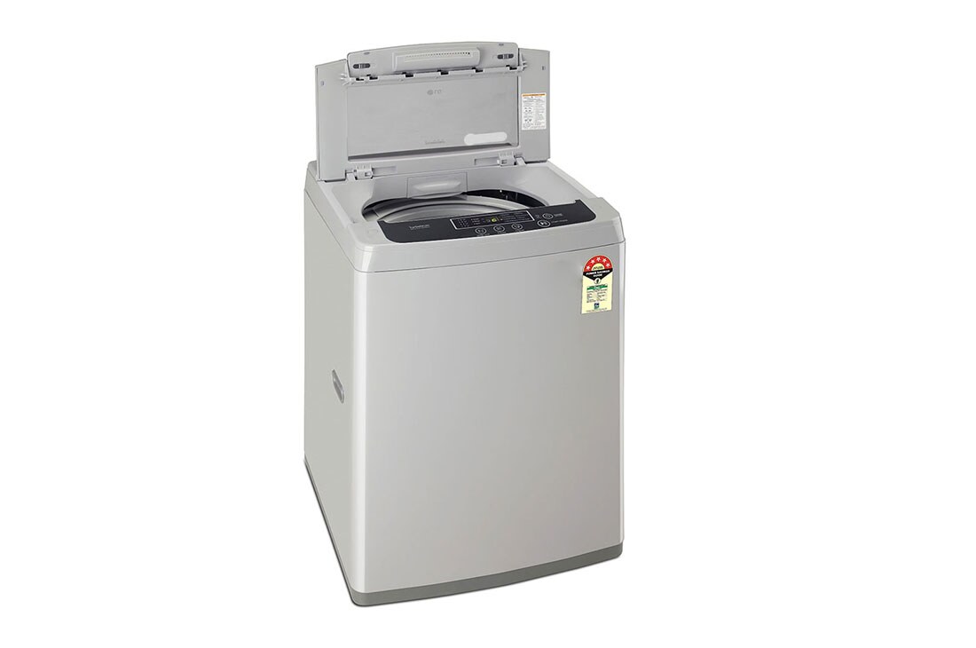LG 7.5Kg Top Load Washing Machine, Smart Inverter Motor, Middle Free Silver, T75SKSF1Z