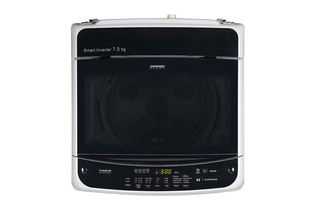 LG 7.5Kg Top Load Washing Machine, Smart Inverter Motor, Middle Free Silver, 5 Star, T75SPSF1Z