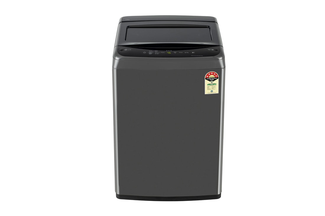 LG T75VBMB1Z top loading washing machine front view