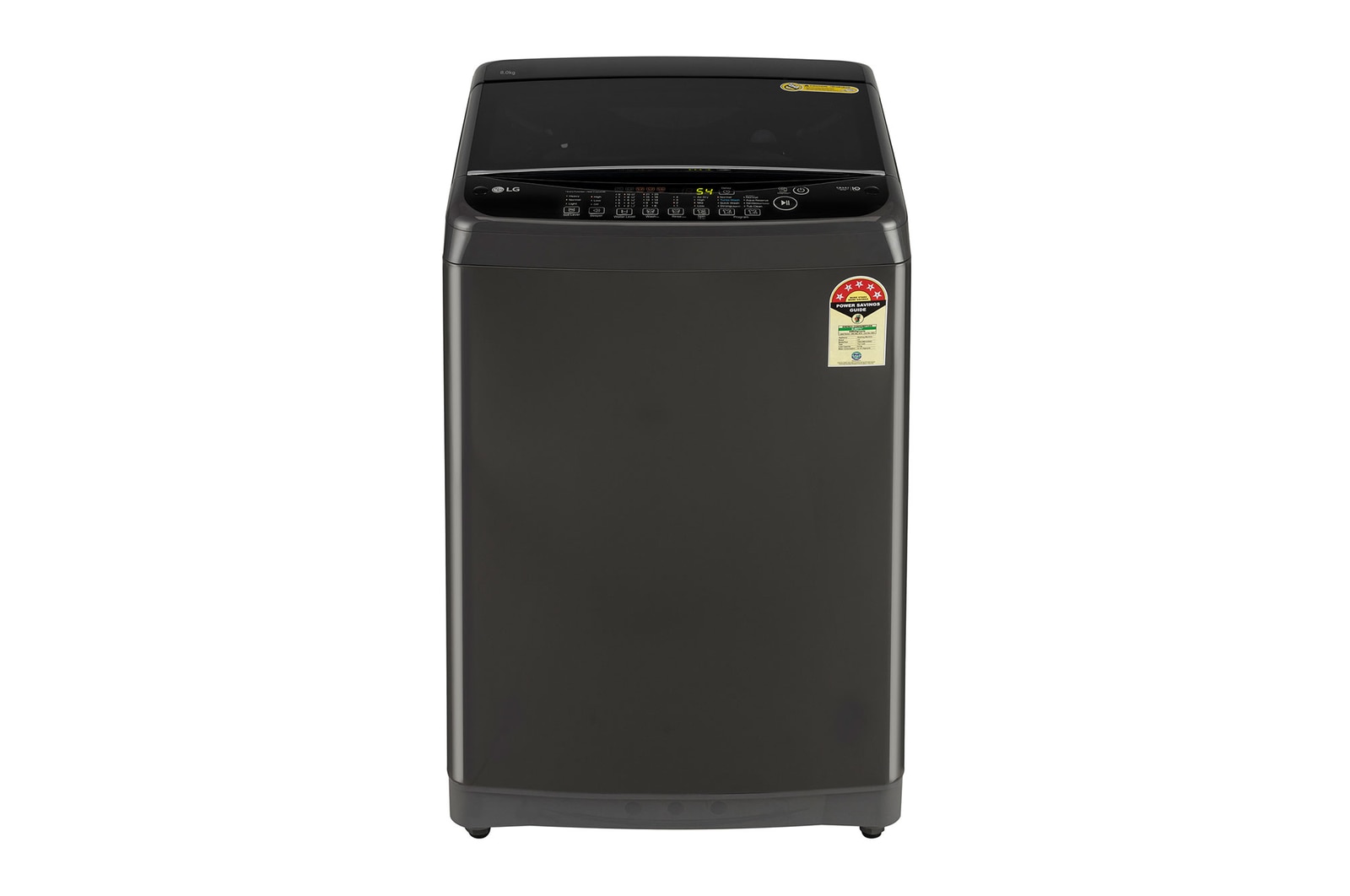 LG T80AJMB1Z top loading washing machine front view