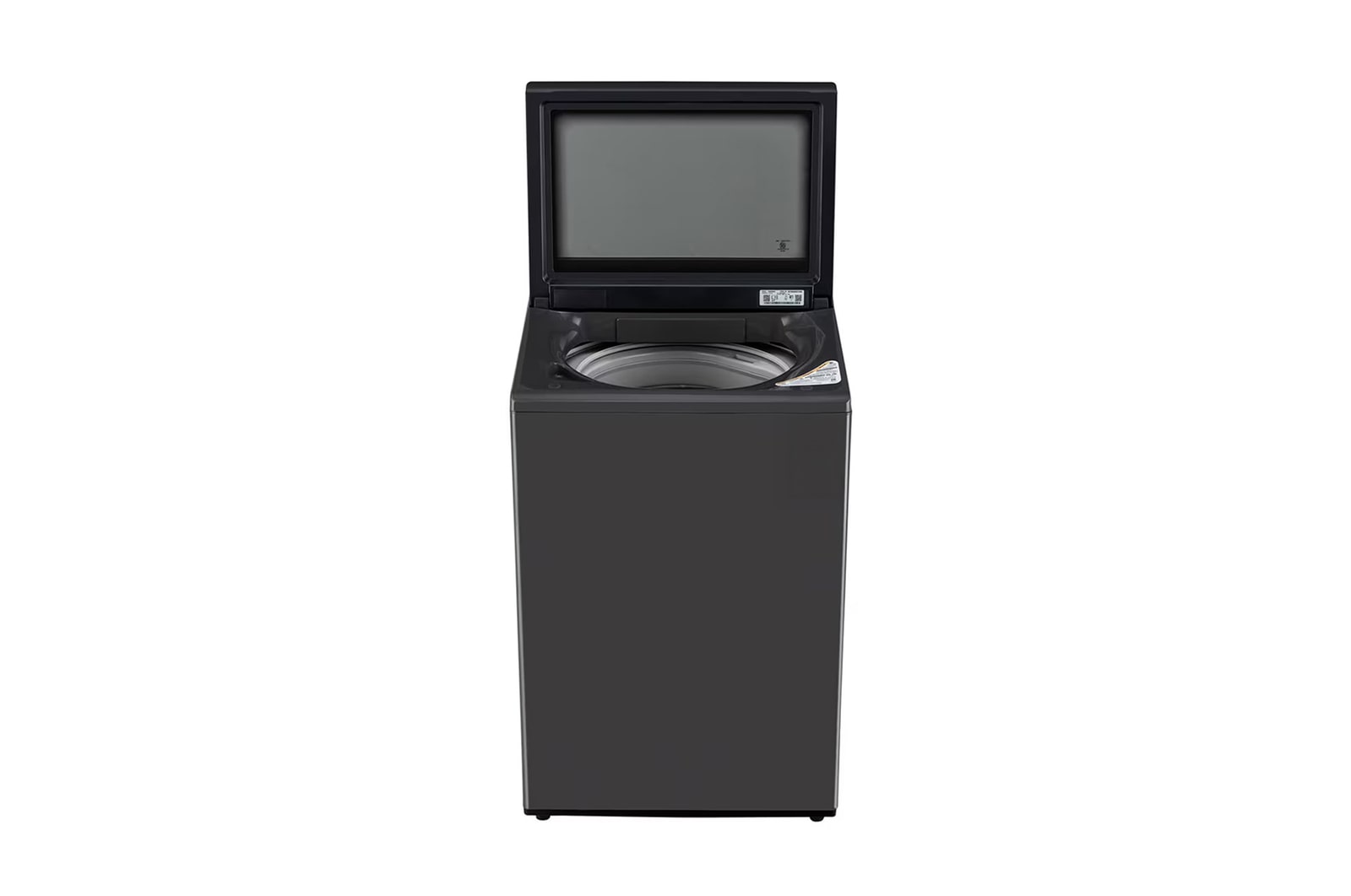 LG 8Kg Top Load Washing Machine, Hard Water Wash, Middle Black, 5 Star, T80KMMB3Z, Door Open