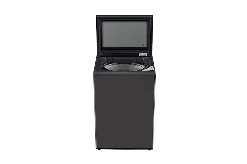 LG 8Kg Top Load Washing Machine, Hard Water Wash, Middle Black, 5 Star, T80KMMB3Z, Door Open