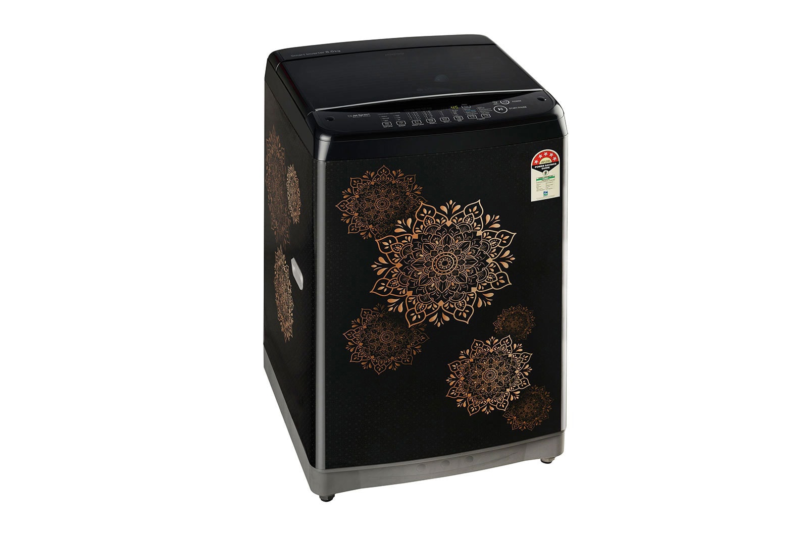 LG 8Kg Top Load Washing Machine, Smart Inverter Motor, Ebony Regal, T80SJRG1Z