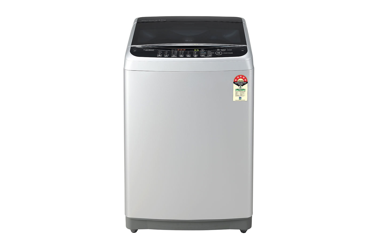 LG 8Kg Top Load Washing Machine, Smart Inverter Motor, Middle Free Silver, T80SJSF1Z