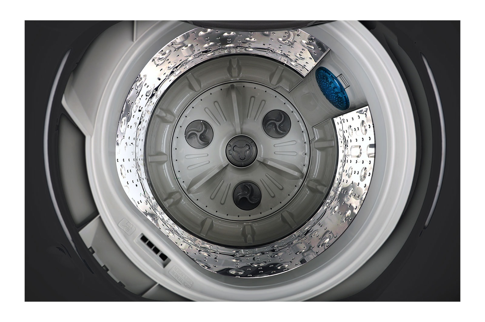 LG 8Kg Top Load Washing Machine, Turbodrum™, Middle Black, T80SKMB1Z