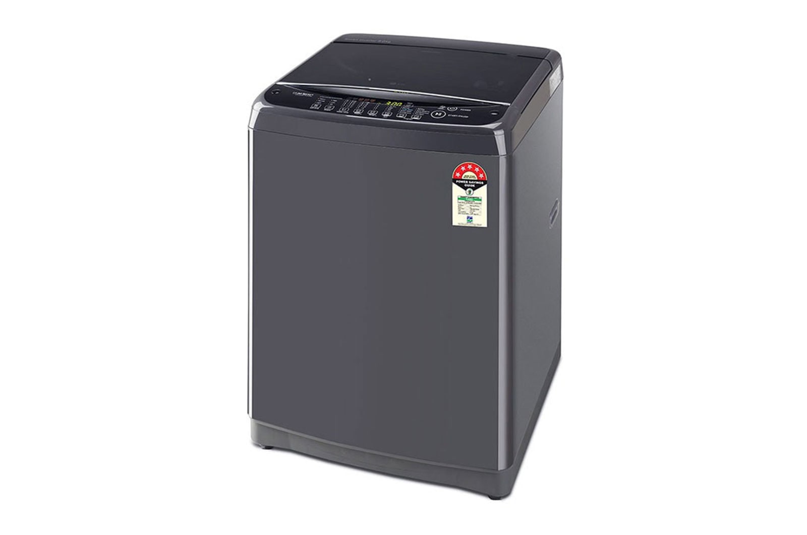 LG 8Kg Top Load Washing Machine, Smart Inverter Motor, Middle Black, T80SNMB1Z