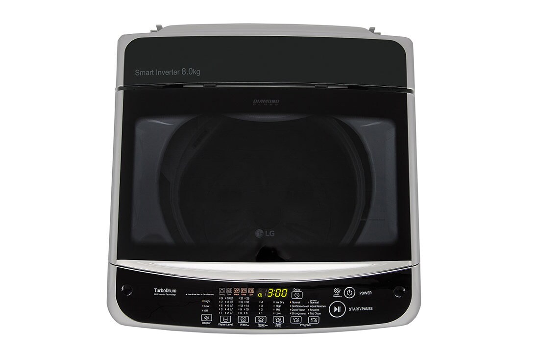 LG 8 kg Top Load Washing Machine with Smart Inverter Motor, TurboDrum, Middle Free Silver, 5 Star, T80SNSF1Z