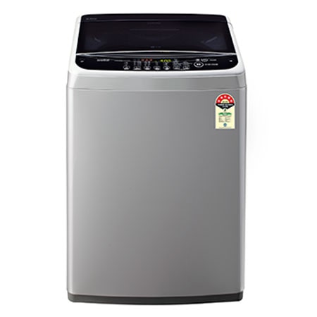 LG T80SNSF1Z top loading washing machine front view