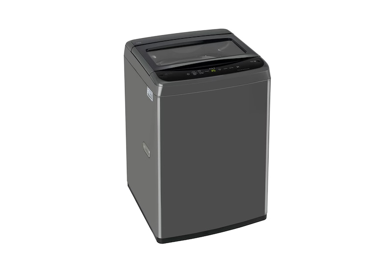 Right side profile view of LG T80VBMB4Z 8 kg Top Load Washing Machine showing exterior casing