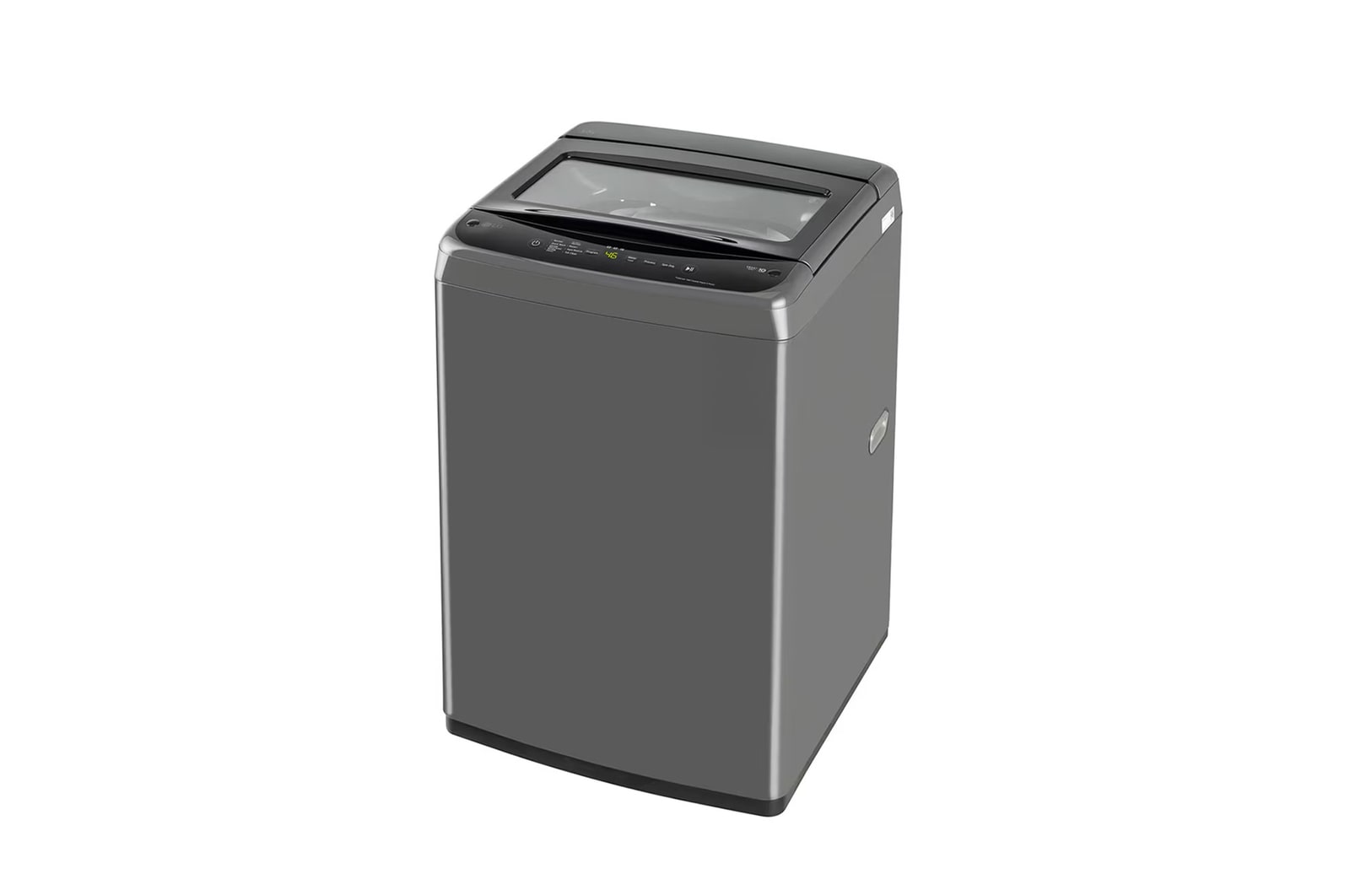 Left Side profile view of LG T80VBMB4Z 8 kg Top Load Washing Machine showing exterior casing