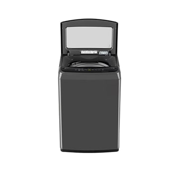 Top open view of LG T80VBMB4Z 8 kg Top Load Washing Machine revealing TurboDrum and stainless steel drum interior