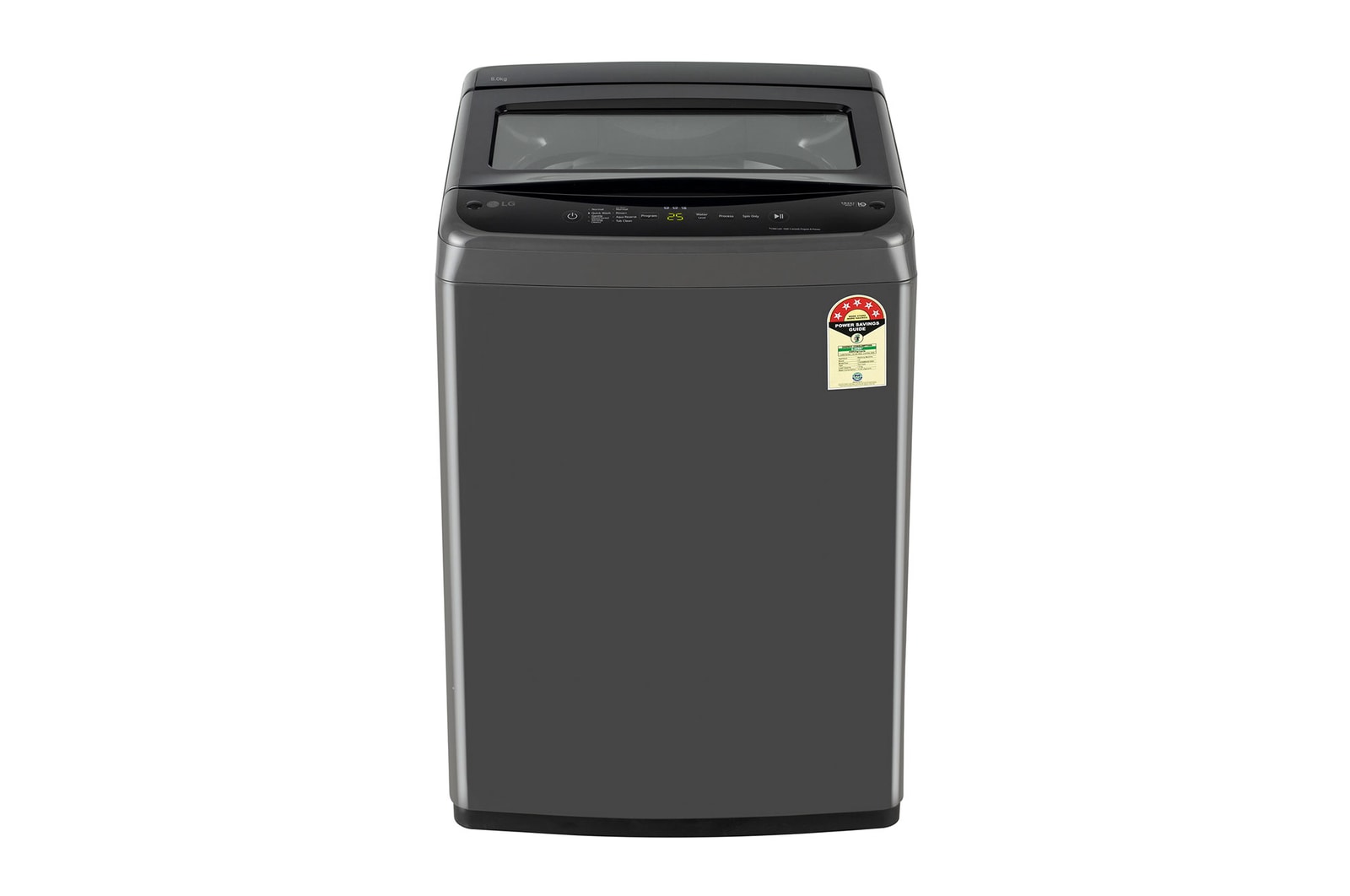 LG T80VBMB4Z top loading washing machine front view