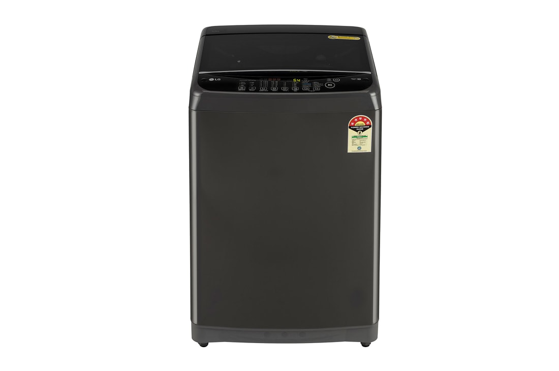 LG T90AJMB1Z top loading washing machine front view