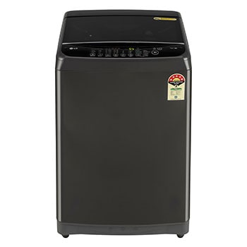 LG T90AJMB1Z top loading washing machine front view