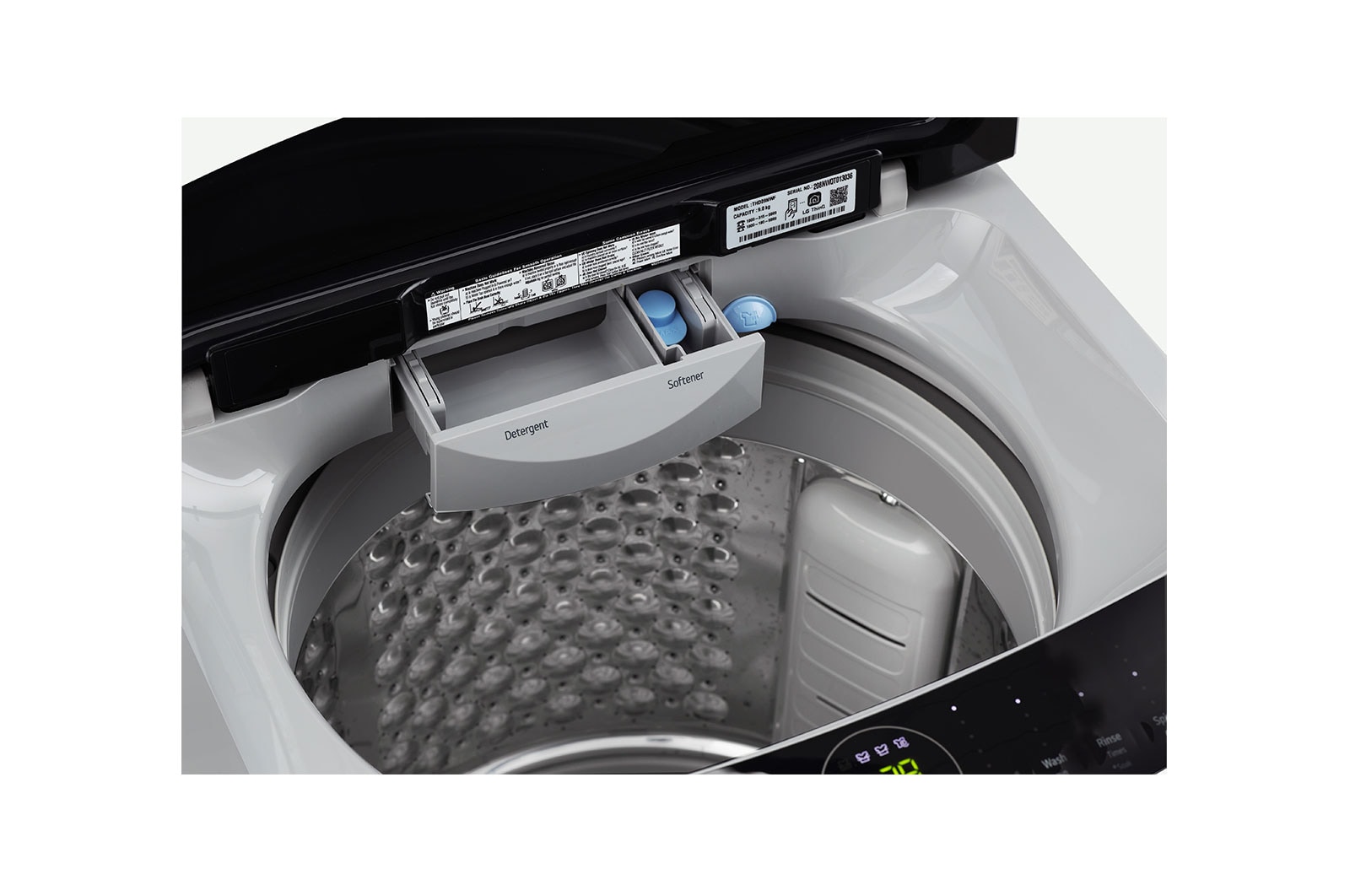LG 9Kg Top Load Washing Machine, AI Direct Drive™, Turbowash, Middle Free Silver, THD09NWF