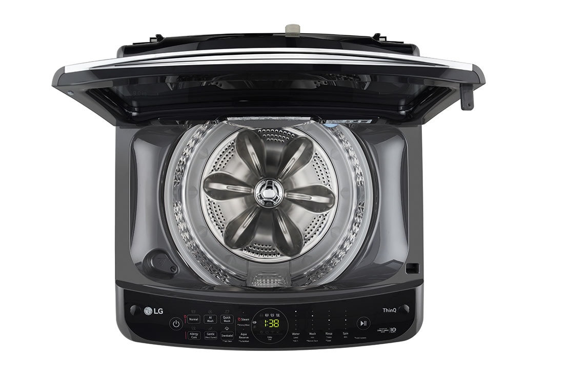 LG 9 Kg Top Load Washing Machine with AI Direct Drive™, In-built Heater, Middle Black, 5 Star, THD09SWM