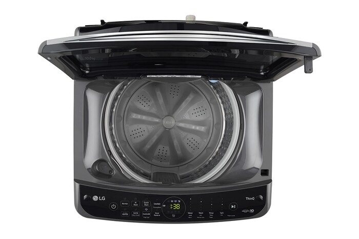 LG 10Kg Top Load Washing Machine, AI Direct Drive™, Turbowash, Middle Black, 5 Star, THD10NWM
