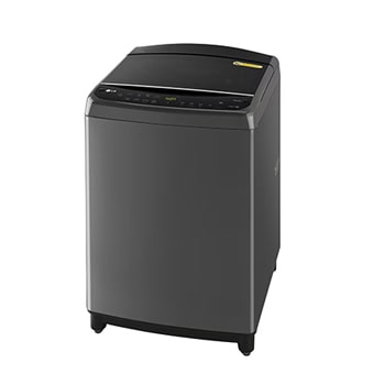 LG 10Kg Top Load Washing Machine, AI Direct Drive™, In-built Heater, Middle Black, 5 Star, THD10SWM, Front View