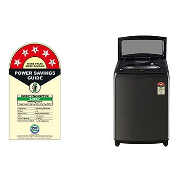 LG 10Kg Top Load Washing Machine, AI Direct Drive™, Platinum Black, THD10SWP