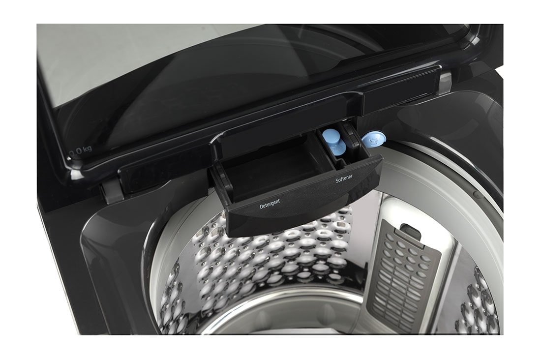 LG 10Kg Top Load Washing Machine, AI Direct Drive™, In-built Heater, Platinum Black, 5 Star, THD10SWP