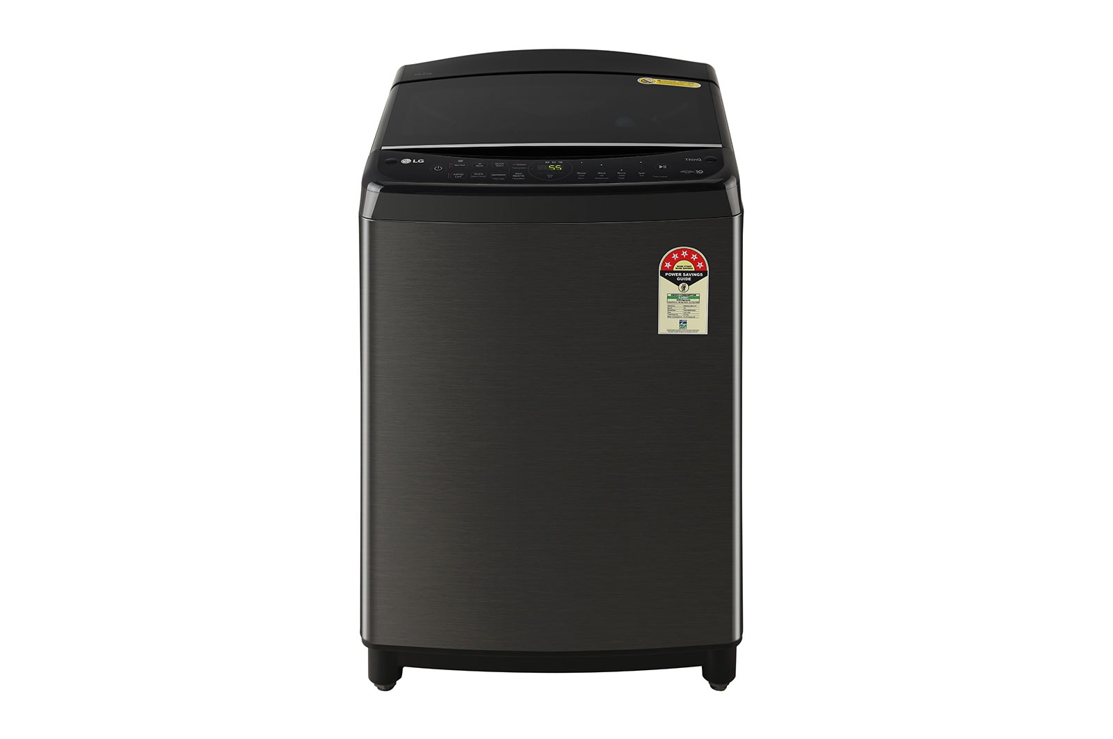 LG THD10SWP top loading washing machine front view