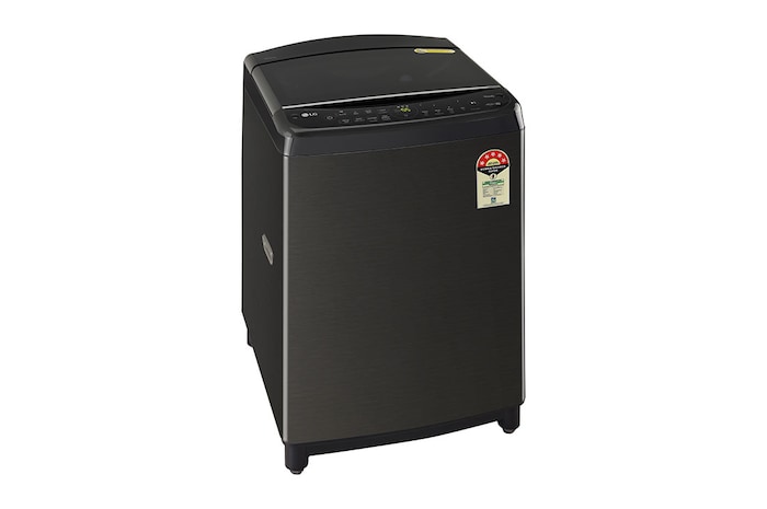 LG 10Kg Top Load Washing Machine, AI Direct Drive™, In-built Heater, Platinum Black, 5 Star, THD10SWP