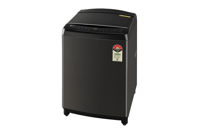 LG 10Kg Top Load Washing Machine, AI Direct Drive™, In-built Heater, Platinum Black, 5 Star, THD10SWP