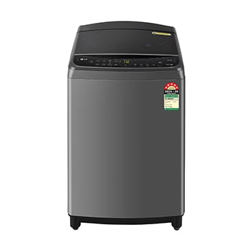 Front view of LG 11Kg Top Load Washing Machine, AI Direct Drive™, Middle Black, 5 Star THD11NWM