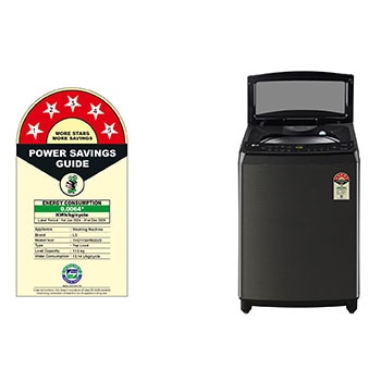 LG 11Kg Top Load Washing Machine, AI Direct Drive™, Middle Black, THD11SWM