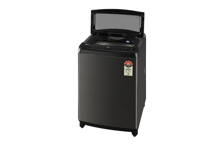 LG 11Kg Top Load Washing Machine, AI Direct Drive™, In-built Heater, Middle Black, 5 Star, THD11SWM