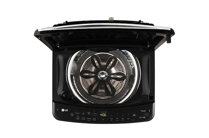 LG 11Kg Top Load Washing Machine, AI Direct Drive™, In-built Heater, Middle Black, 5 Star, THD11SWM