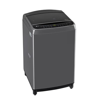 LG 12Kg Top Load Washing Machine, AI Direct Drive™, In-built Heater, Middle Black, 5 Star, THD12SWM, Front View