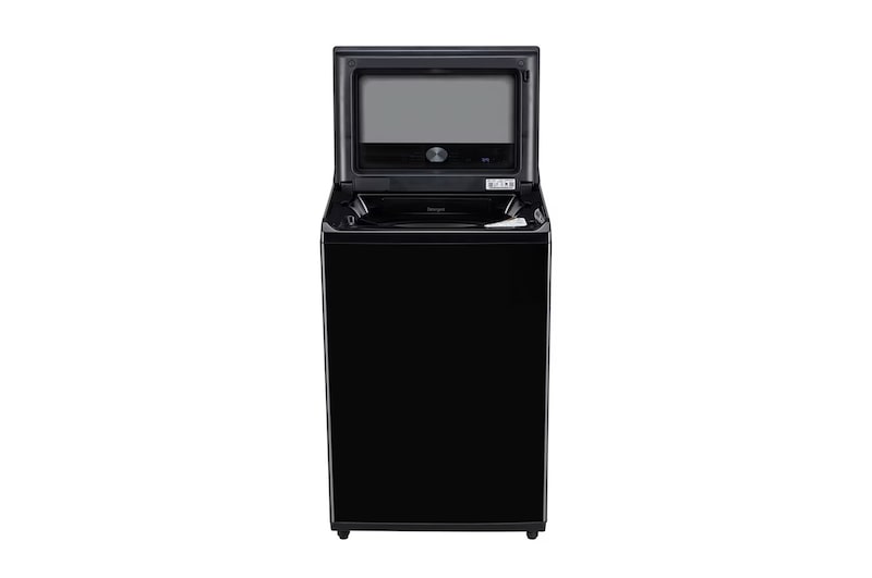 LG 11Kg Top Load Washing Machine, AI Direct Drive™, In-Built Heater, Stain Clean, Onyx Black, 5 Star, TX511SWO, Front View
