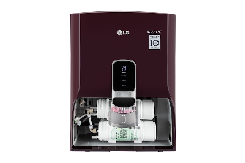 LG 8L UF+UV+HMR Water Purifier with Steel Tank, Crimson Red, WW120NNC