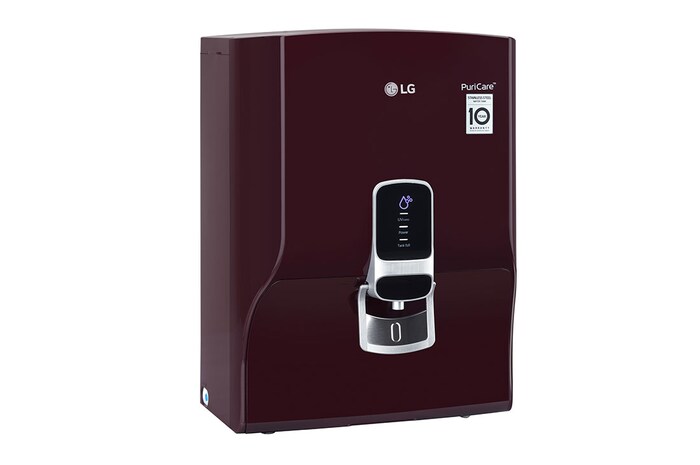 LG 8L UF+UV+HMR Water Purifier with Steel Tank, Crimson Red, WW120NNC