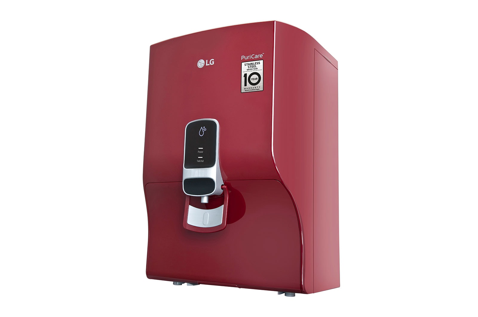 LG 8L RO+Mineral Booster Water Purifier with Steel Tank, Red, WW140NPR