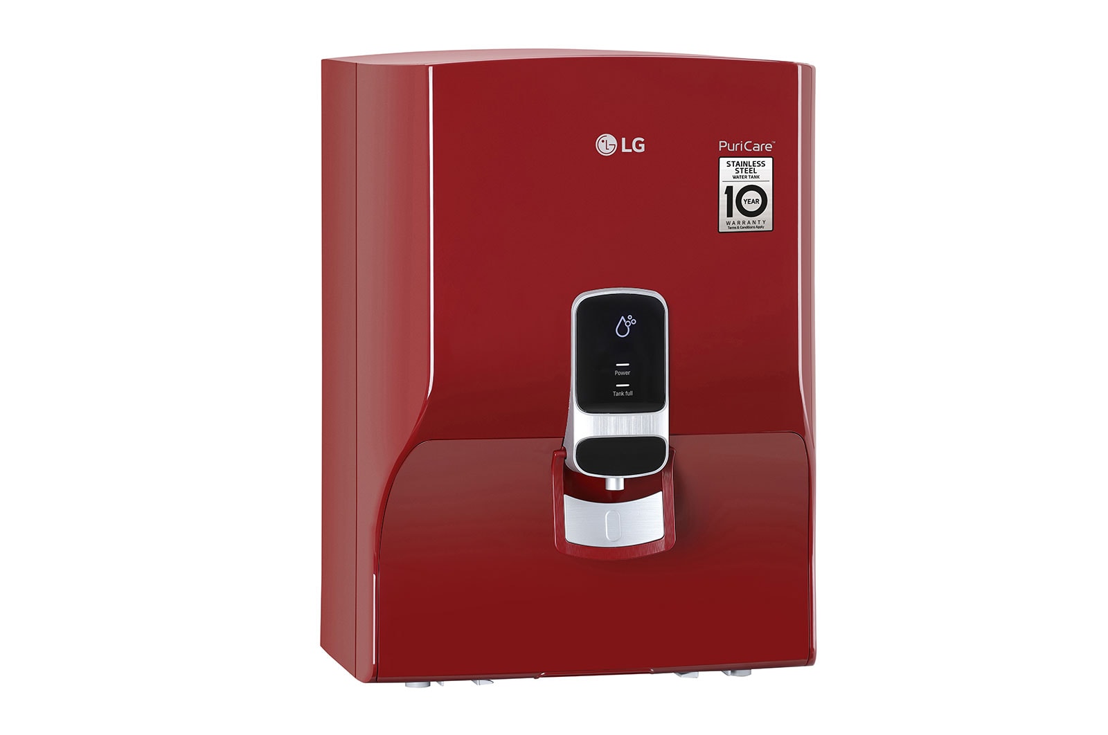 LG 8L RO+Mineral Booster Water Purifier with Steel Tank, Red, WW140NPR