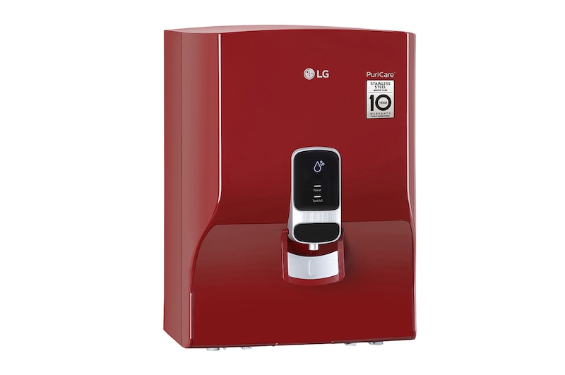LG 8L RO+Mineral Booster Water Purifier with Steel Tank, Red, WW140NPR