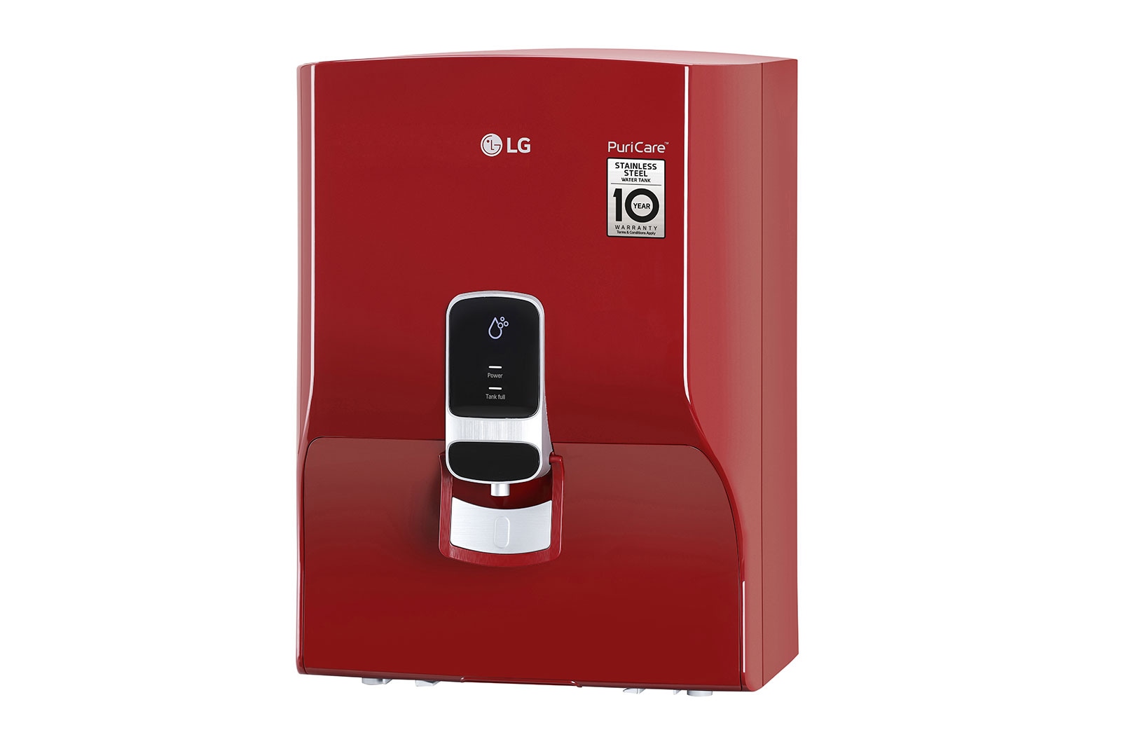 LG 8L RO+Mineral Booster Water Purifier with Steel Tank, Red, WW140NPR