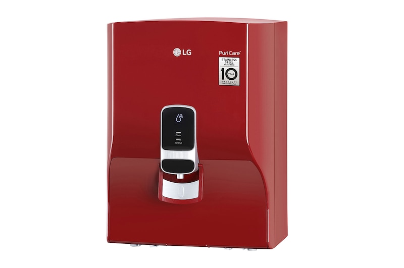 LG 8L RO+Mineral Booster Water Purifier with Steel Tank, Red, WW140NPR