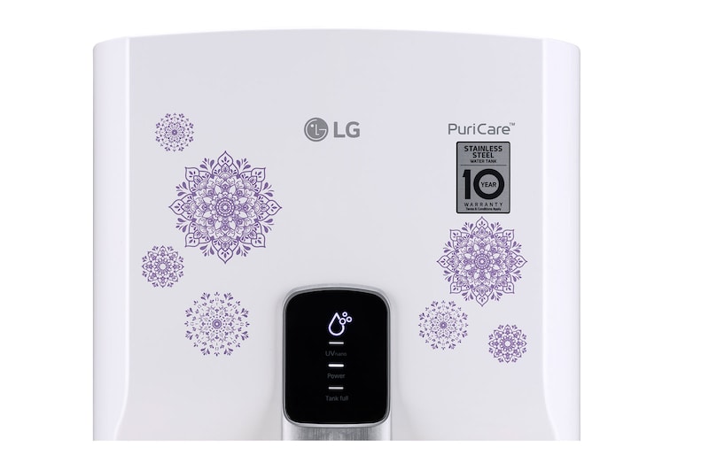 LG 8L RO+UV Water Purifier with Stainless Steel Tank, Ivory, WW145NPW
